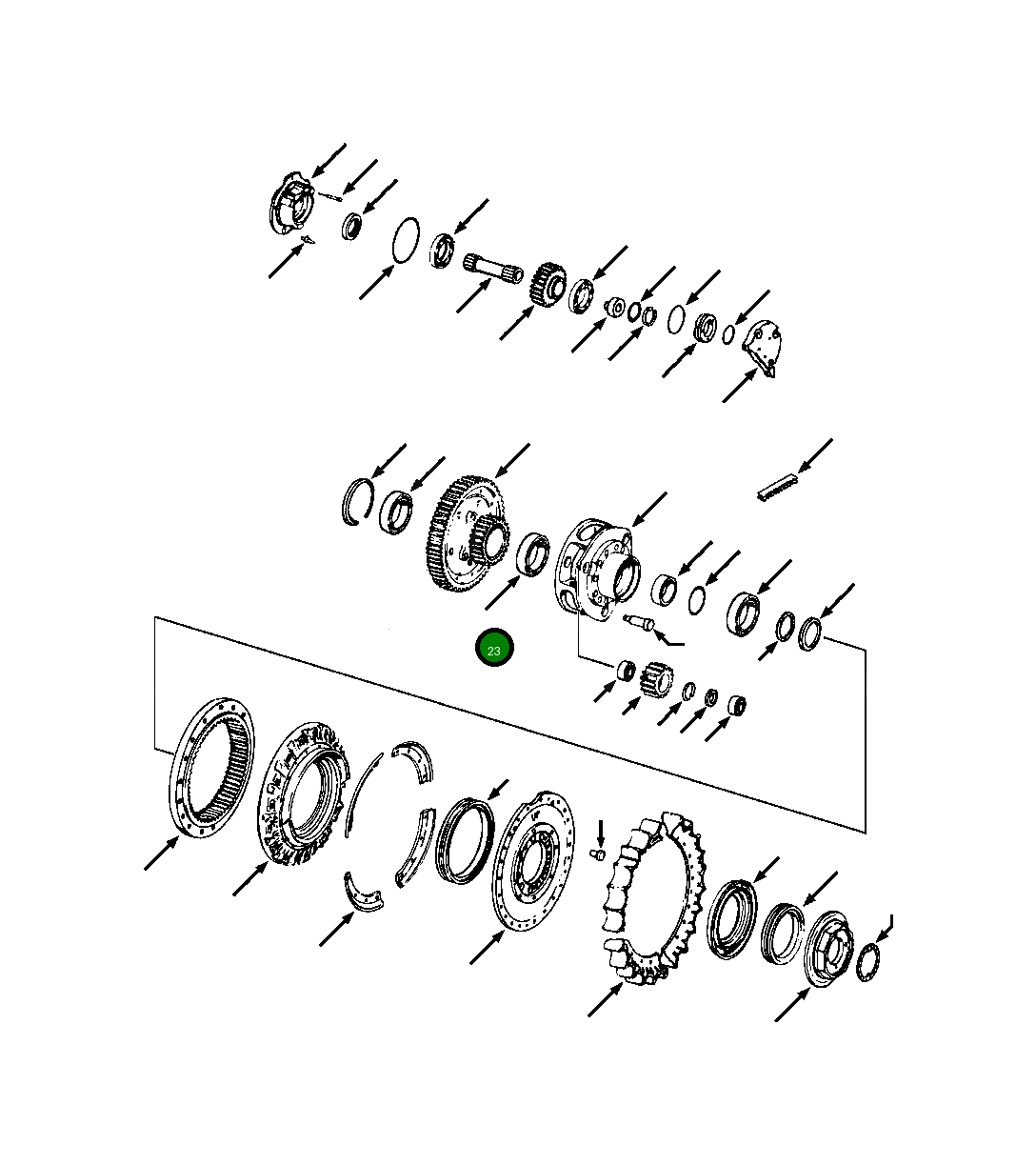 Конический роликовый подшипник 716 802 C91 Komatsu