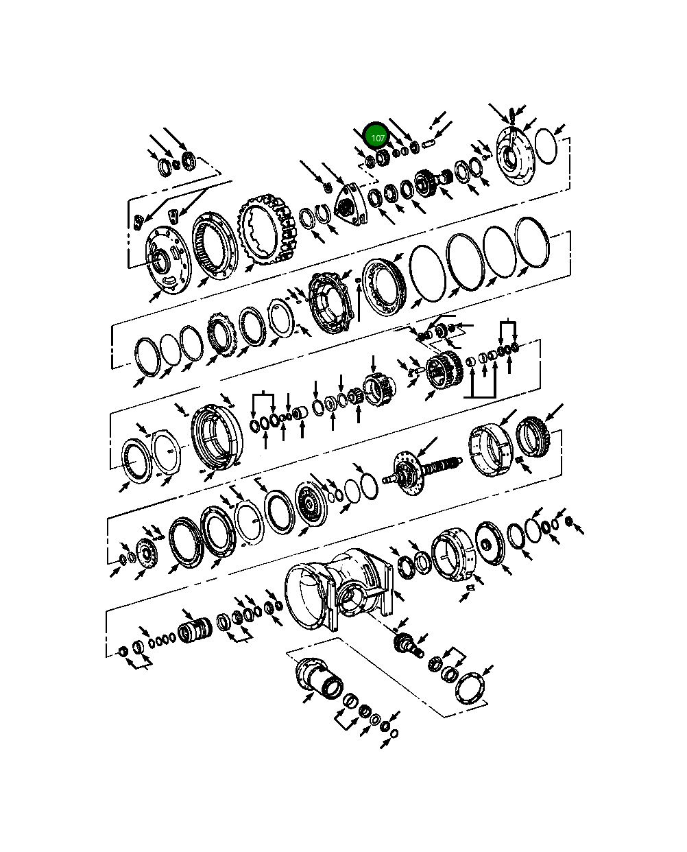 Игольчатый подшипник 734 222 C91 Komatsu