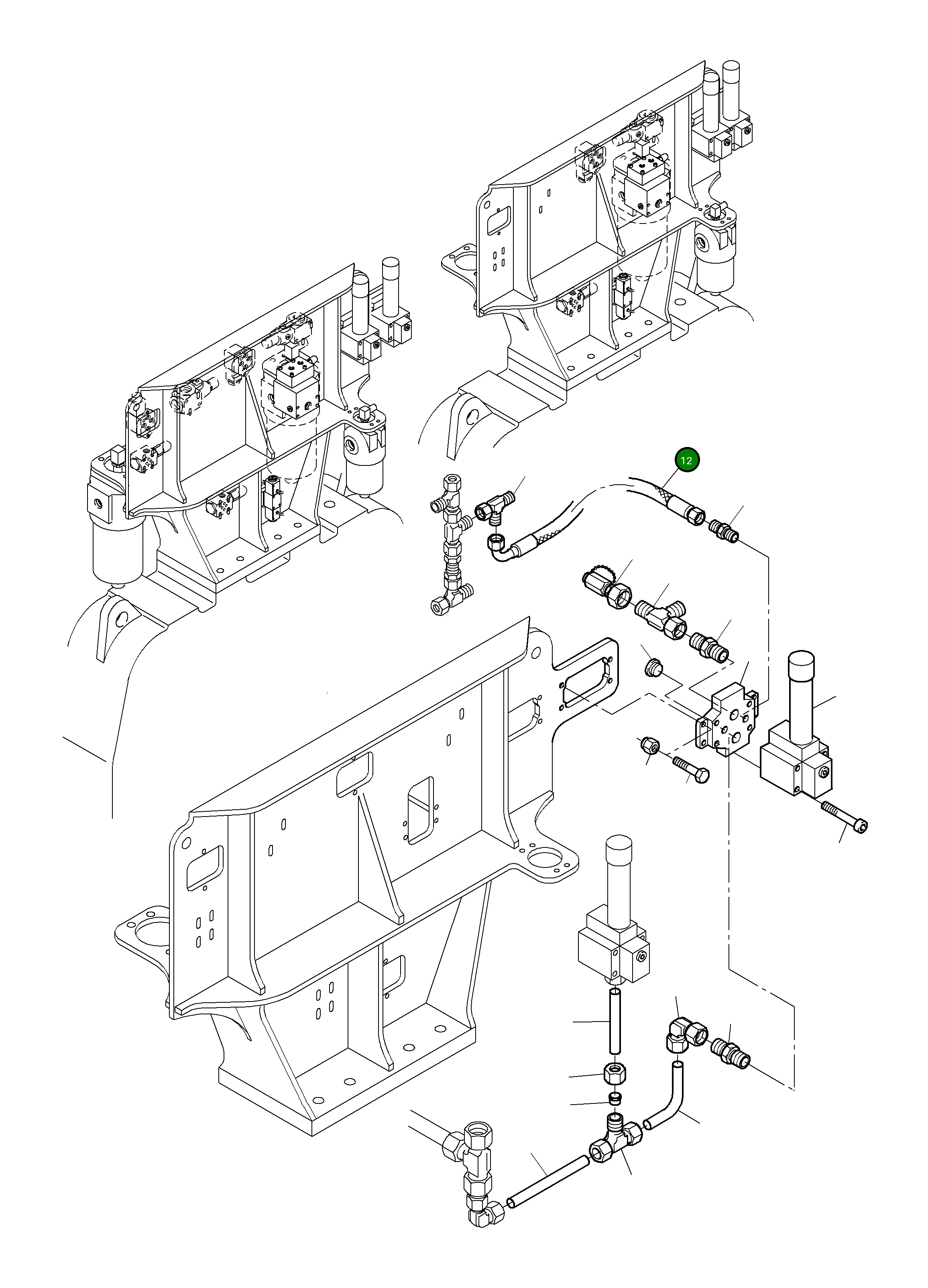 Шланг в сборе DN 10x850 515 750 98 Komatsu
