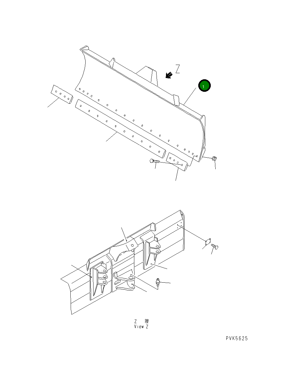 Отвал (сварной) 104-72-52100 Komatsu