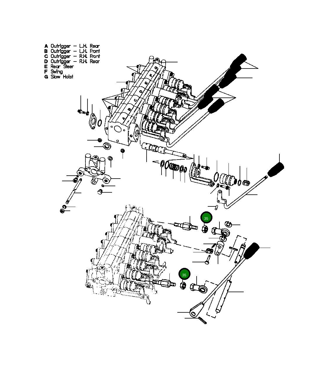 Гайка шестигранная 37 114 Komatsu