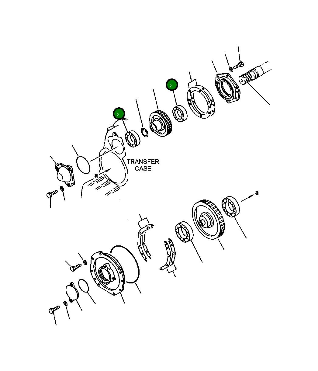 Роликовый подшипник верхней шестерни 424-15-13370 Komatsu