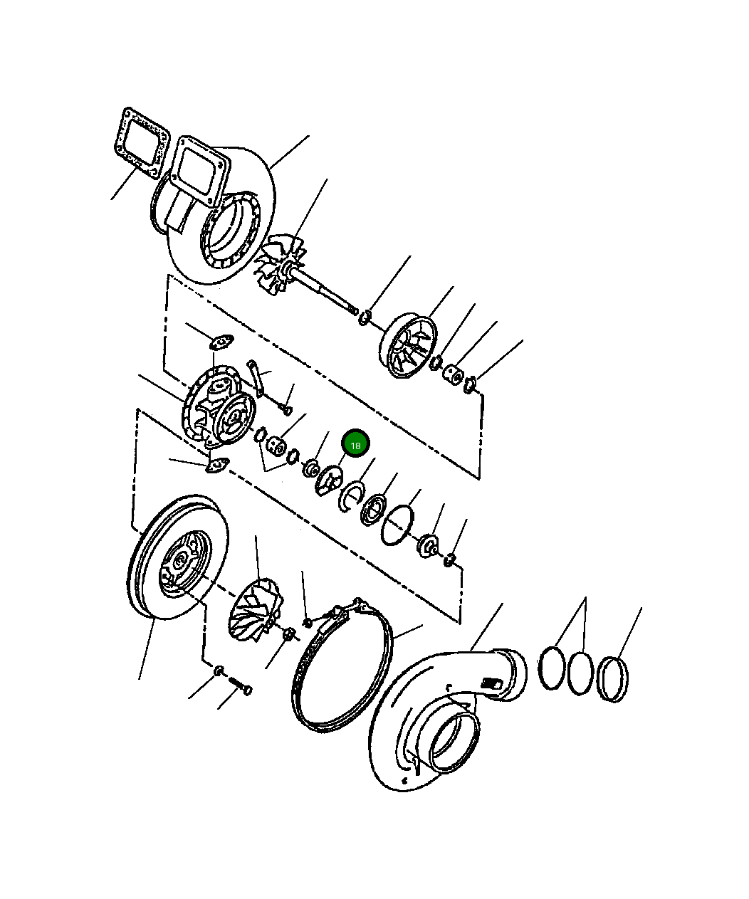 Упорный подшипник турбины 1242 024 H1 Komatsu