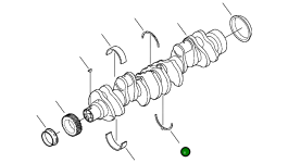 Упорный коренной подшипник №4 1316 117 H1 Komatsu