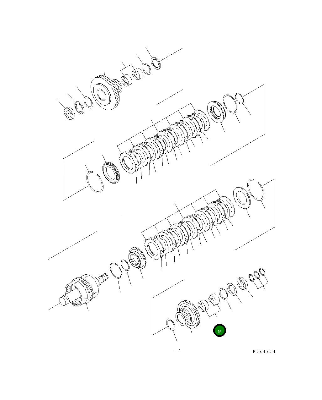 Игольчатый подшипник 714-07-12281 Komatsu