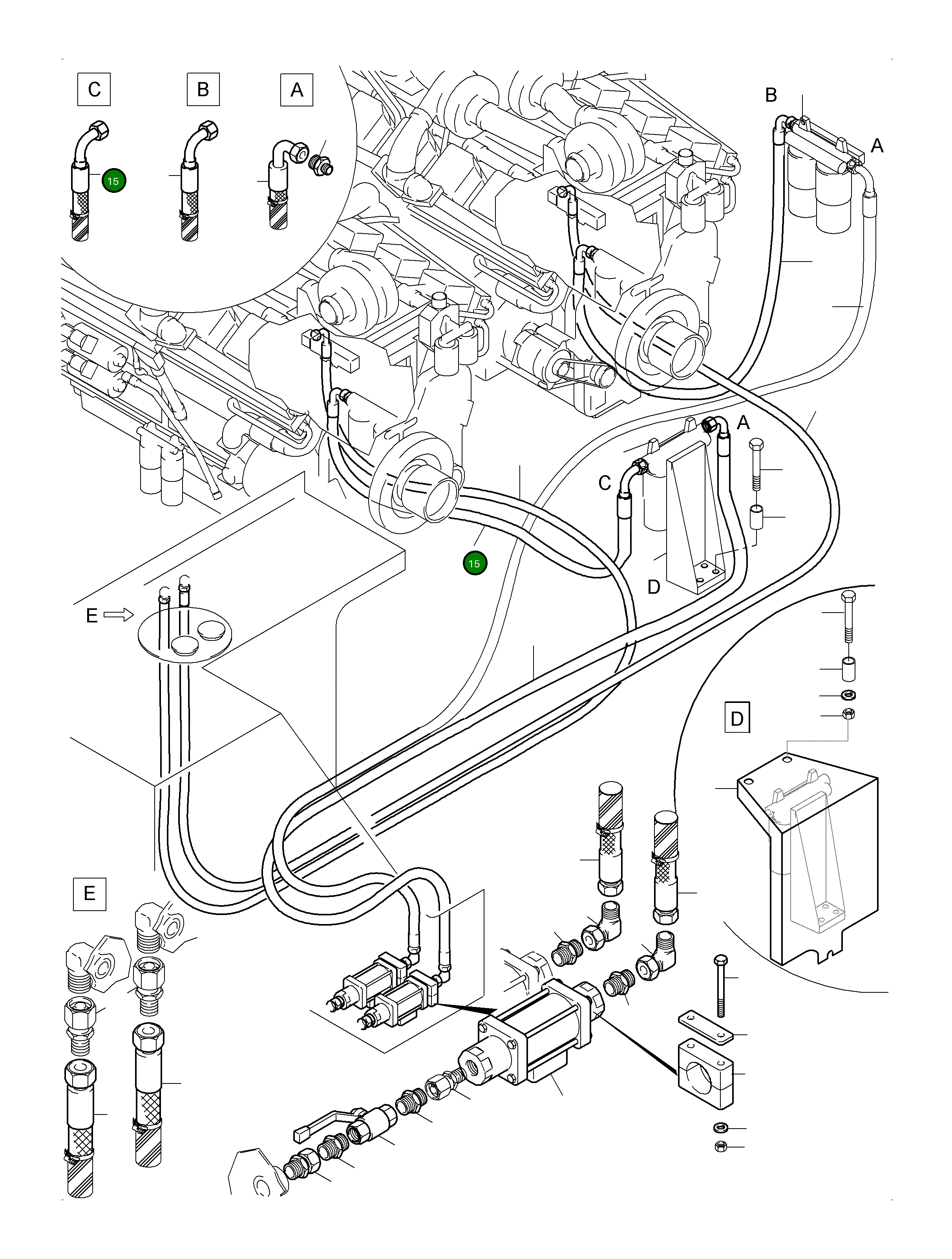 Шланг в сборе с огнезащитным покрытием, DN 20x2900 517 516 98 Komatsu