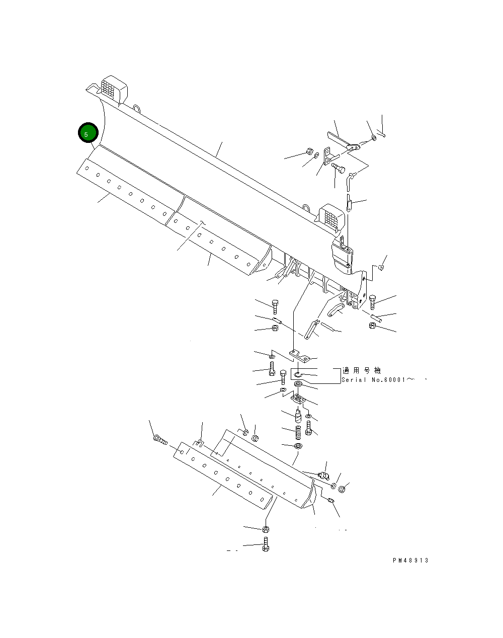 Отвал, правый 418-907-1130 Komatsu