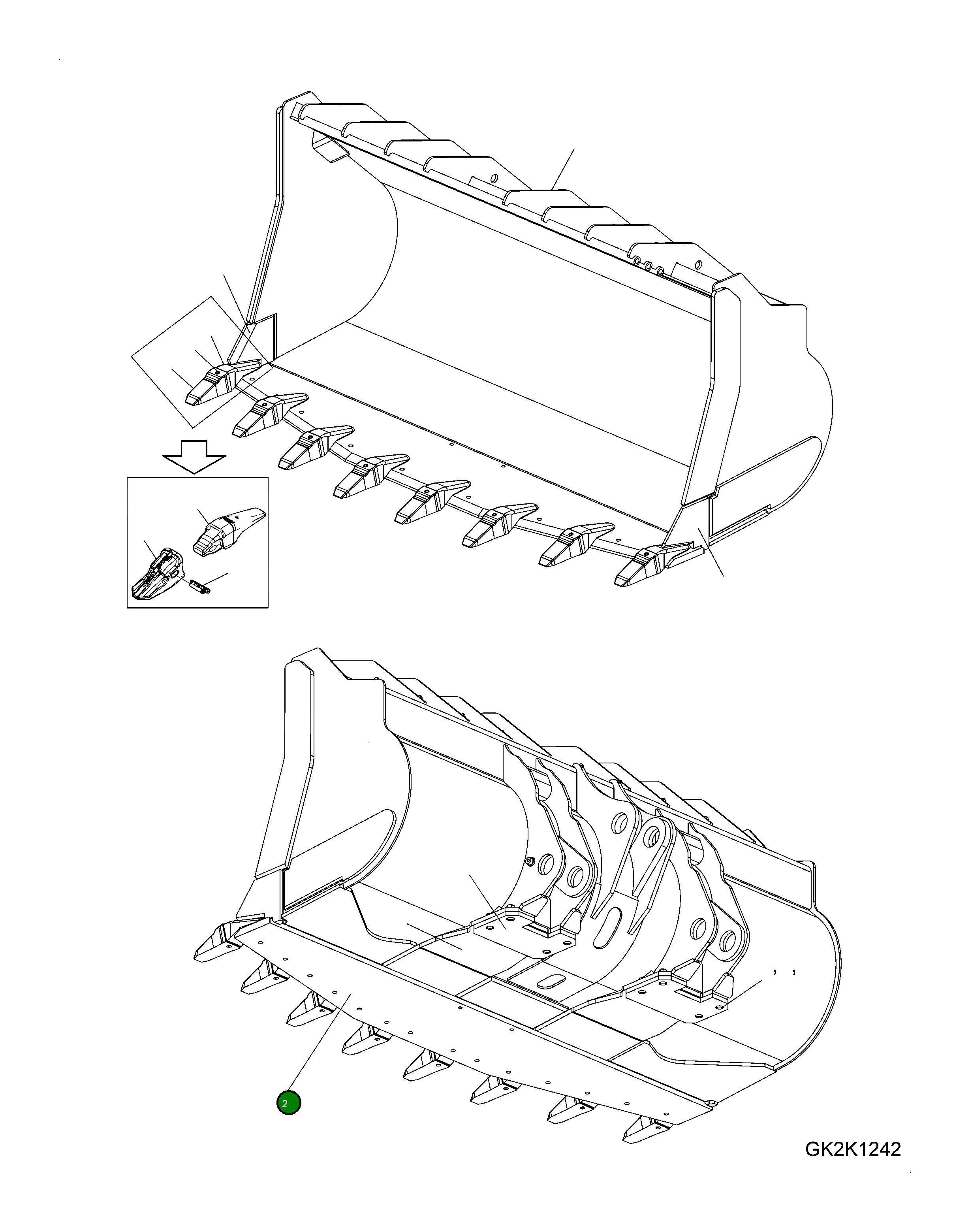 Отвал (сварной) 425-71-H2H90 Komatsu
