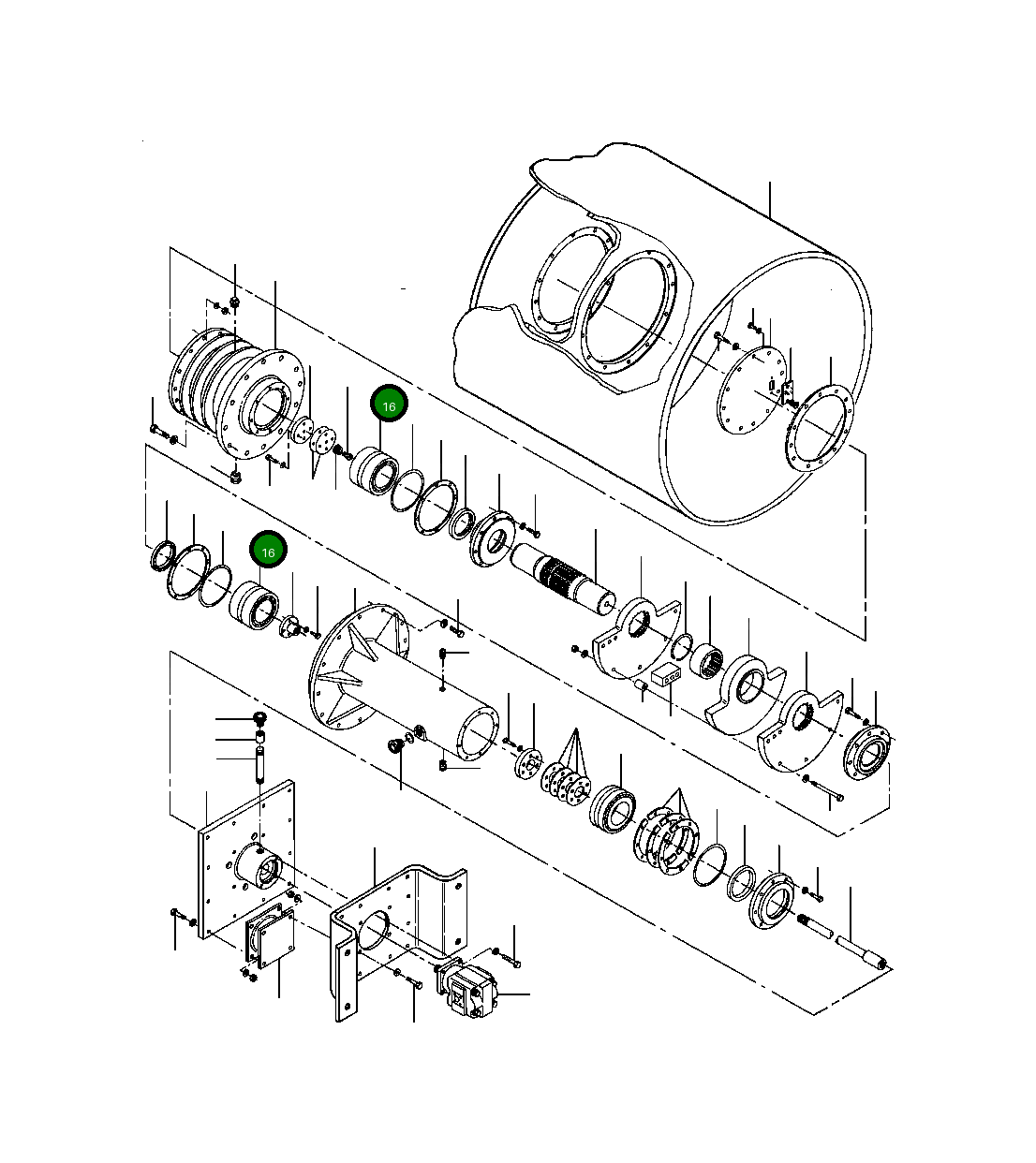 Роликовый подшипник 1277 145 H3 Komatsu