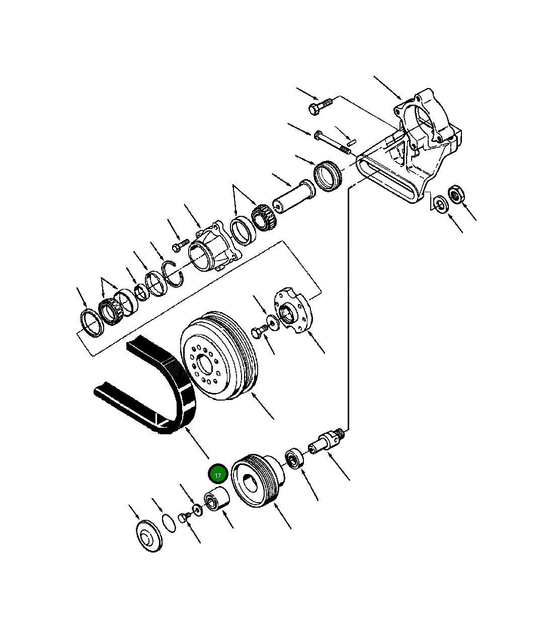Клиновой многоручьевой ремень 1246 274 H1 Komatsu
