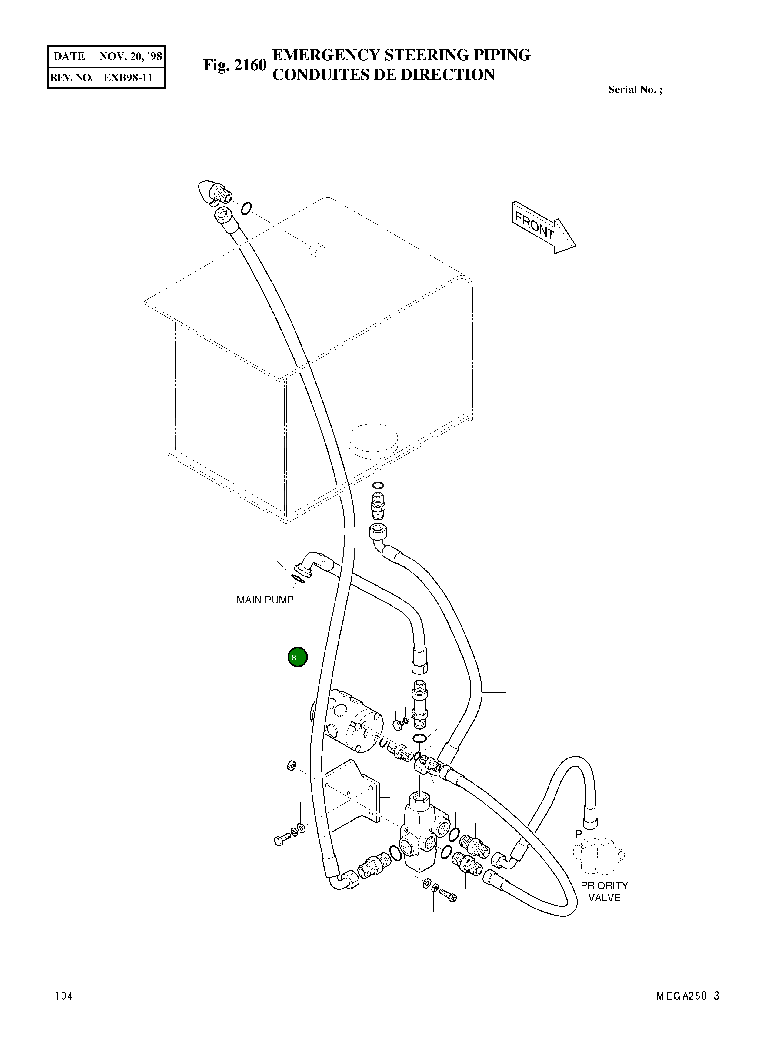 Шланг PF1/2-1950L 4184-1290 Komatsu