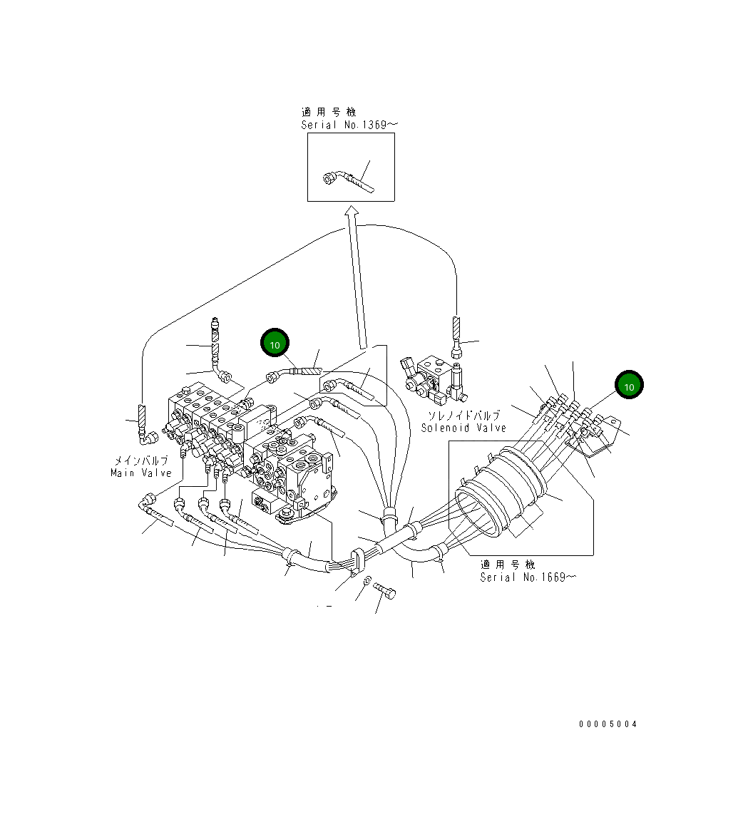 Шланг 500MM,WHITE 22F-62-11940 Komatsu