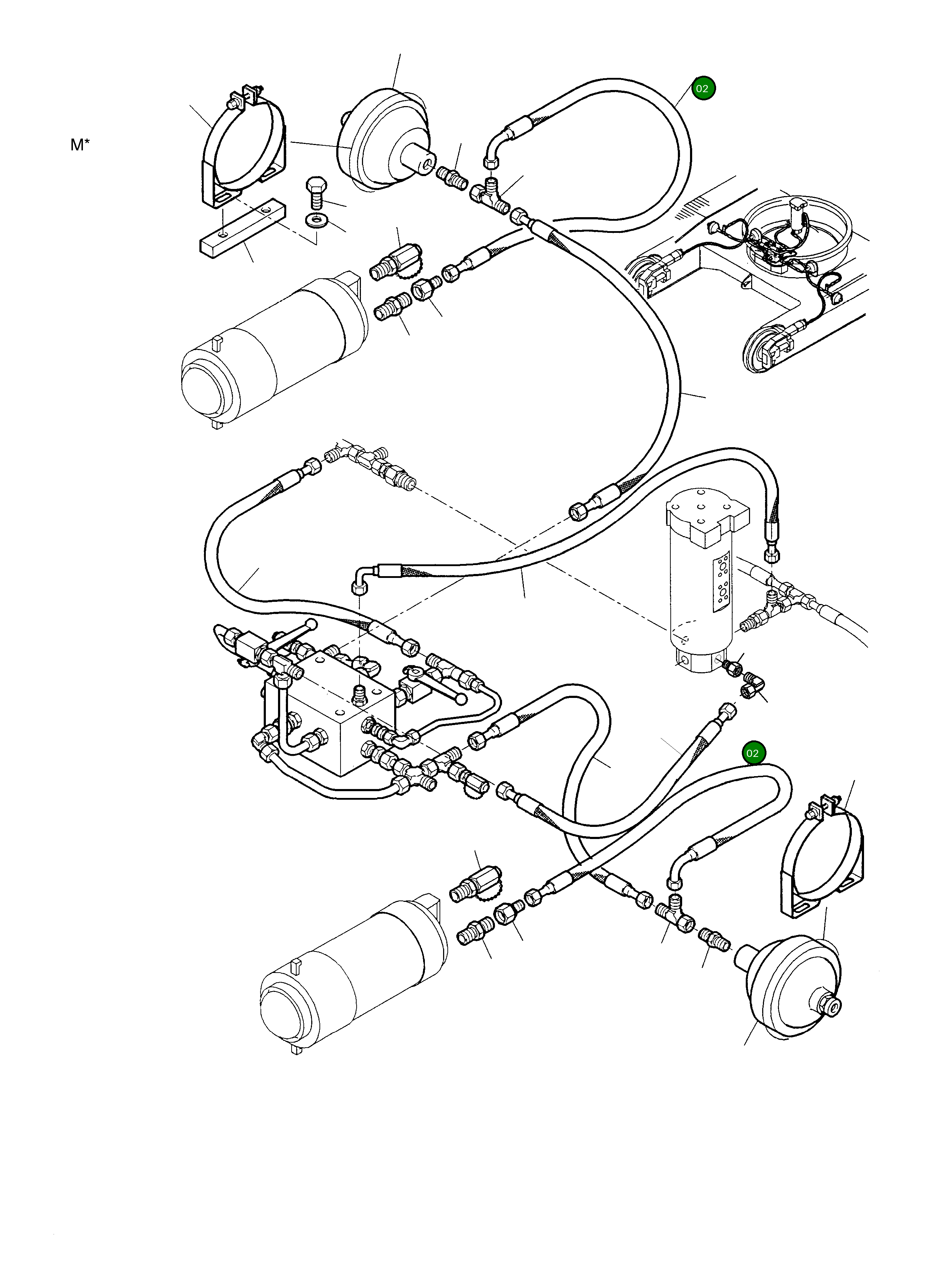 Шланг в сборе DN 12x1000 515 333 98 Komatsu