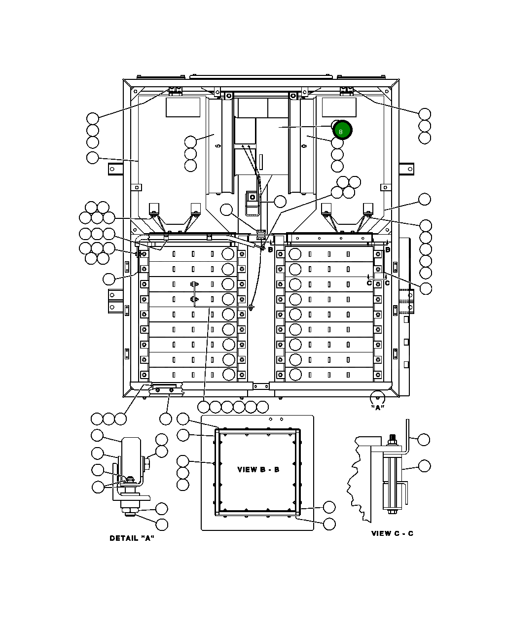 Электродвигатель воздуходувки PB6662 Komatsu