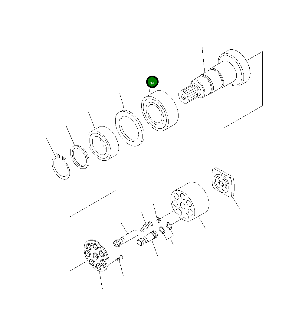 Роликовый подшипник 20E-60-K2650 Komatsu