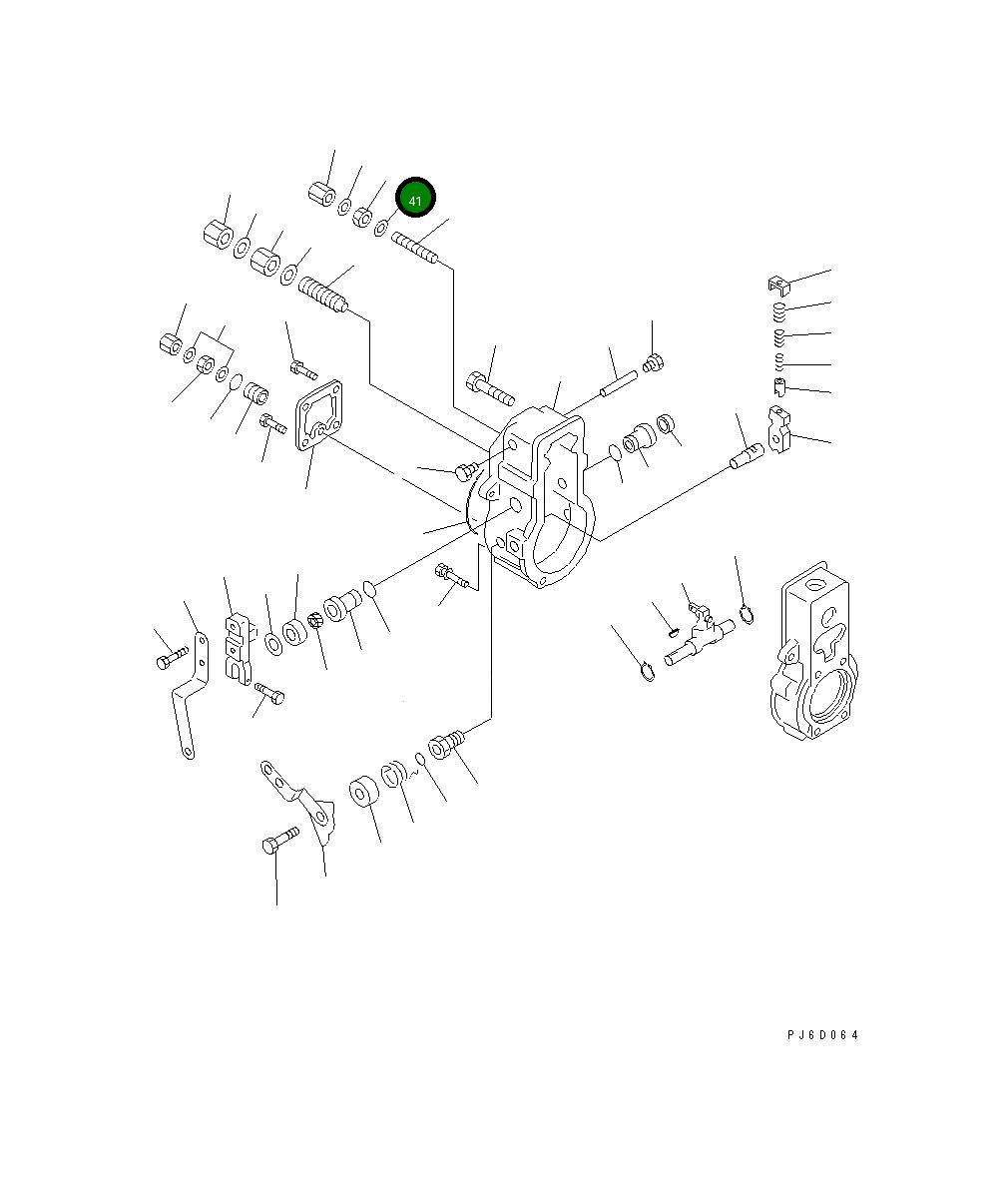 Гайка ND949053-0140 Komatsu