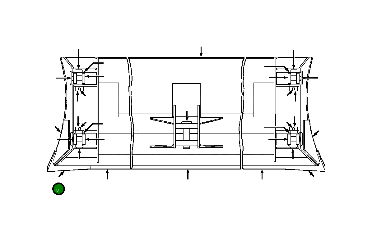 Левый концевой резец отвала 646 330 C1 Komatsu