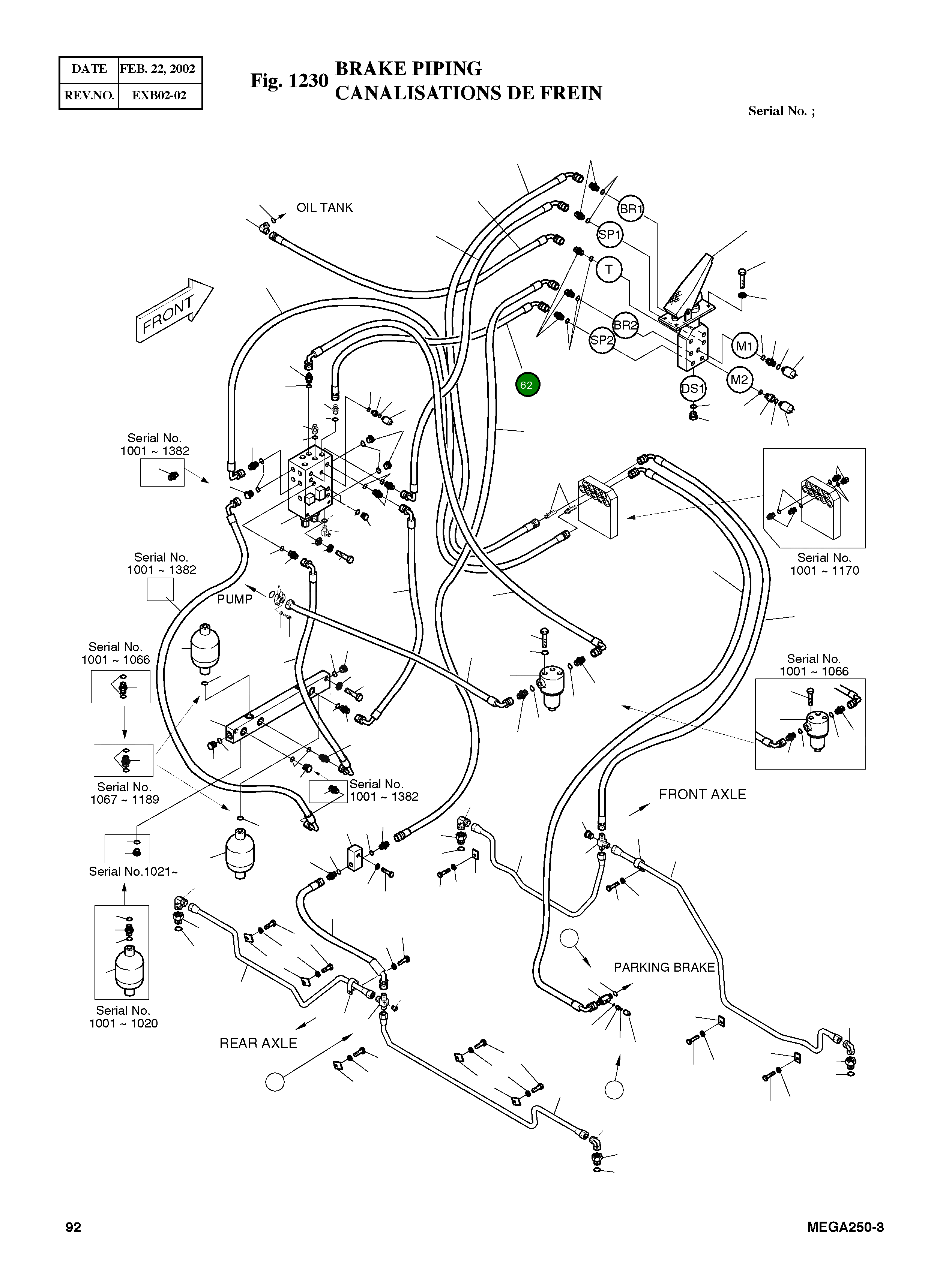 Шланг PF3/8-820L 2184-1061D244 Komatsu
