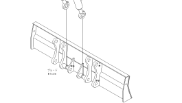 Гидроцилиндр отвала в сборе 20G-61-K2142 Komatsu