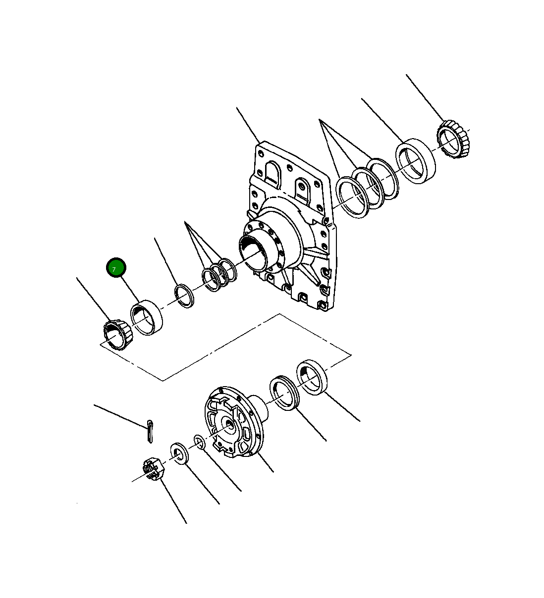 Чашка подшипника 107 577 R1 Komatsu