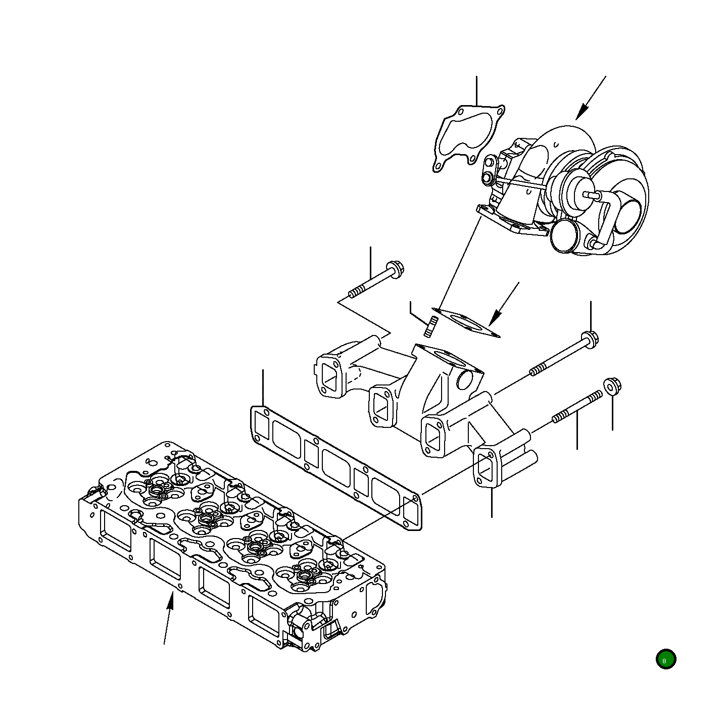 Шпилька YM123907-13800 Komatsu