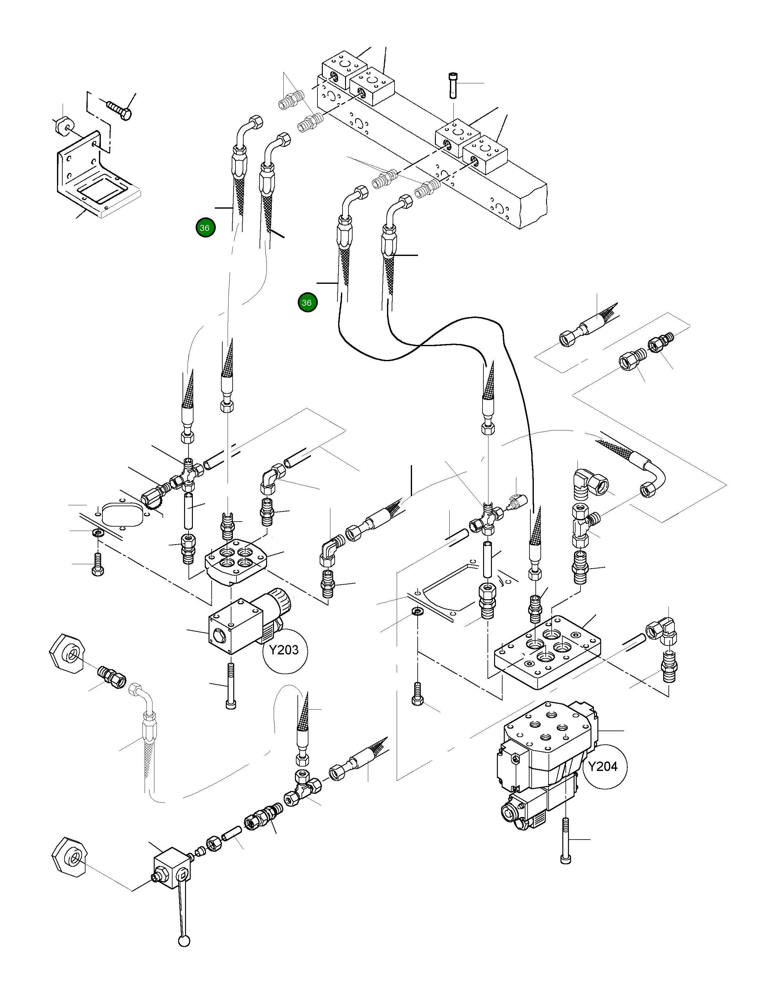 Шланг в сборе DN 12x900 516 992 98 Komatsu