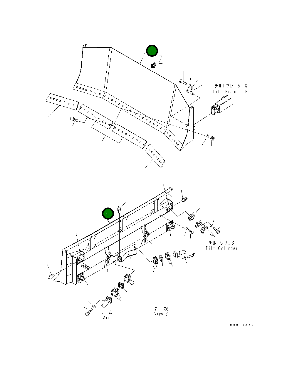 Отвал для щепы 154-929-7410 Komatsu