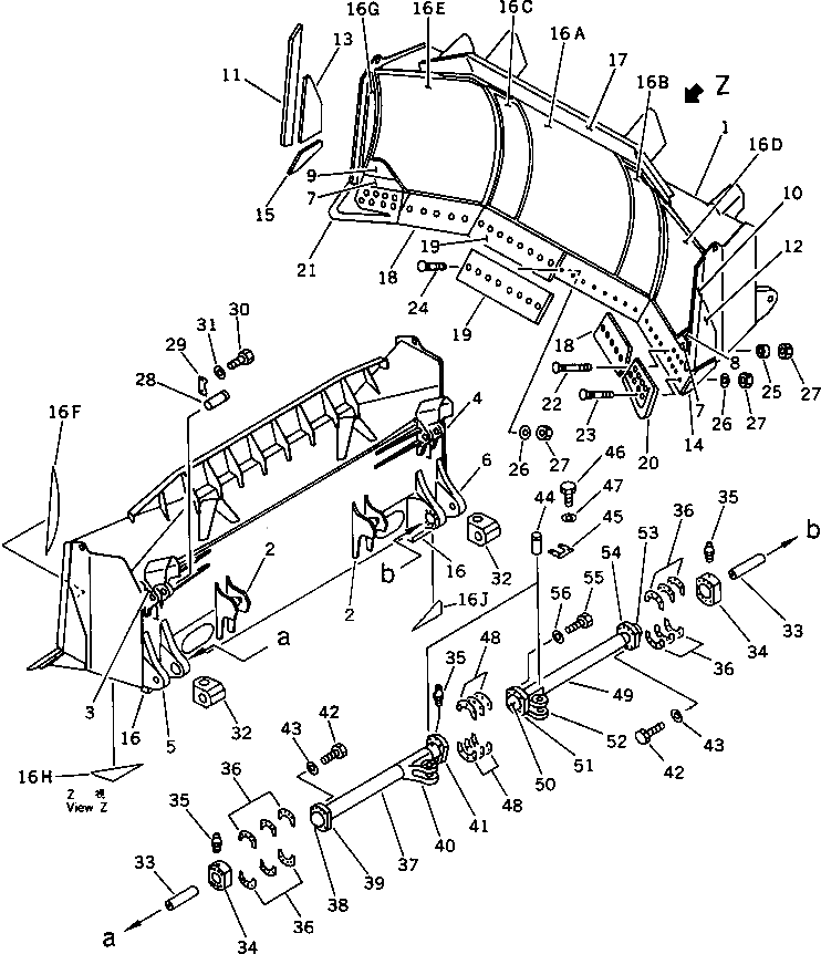 Группа отвала 195-72-X7100 Komatsu