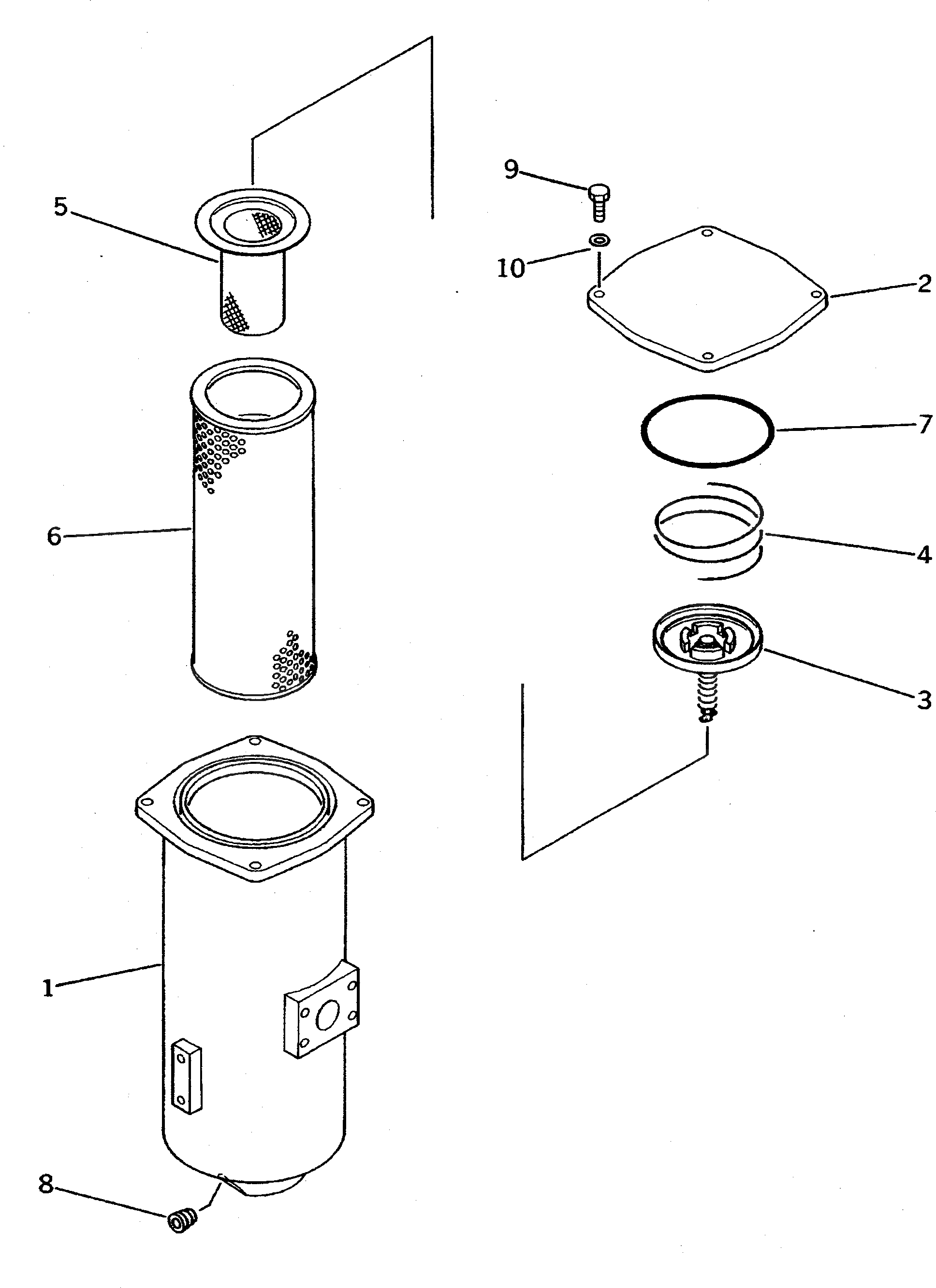 Фильтр в сборе 209-60-52401 Komatsu