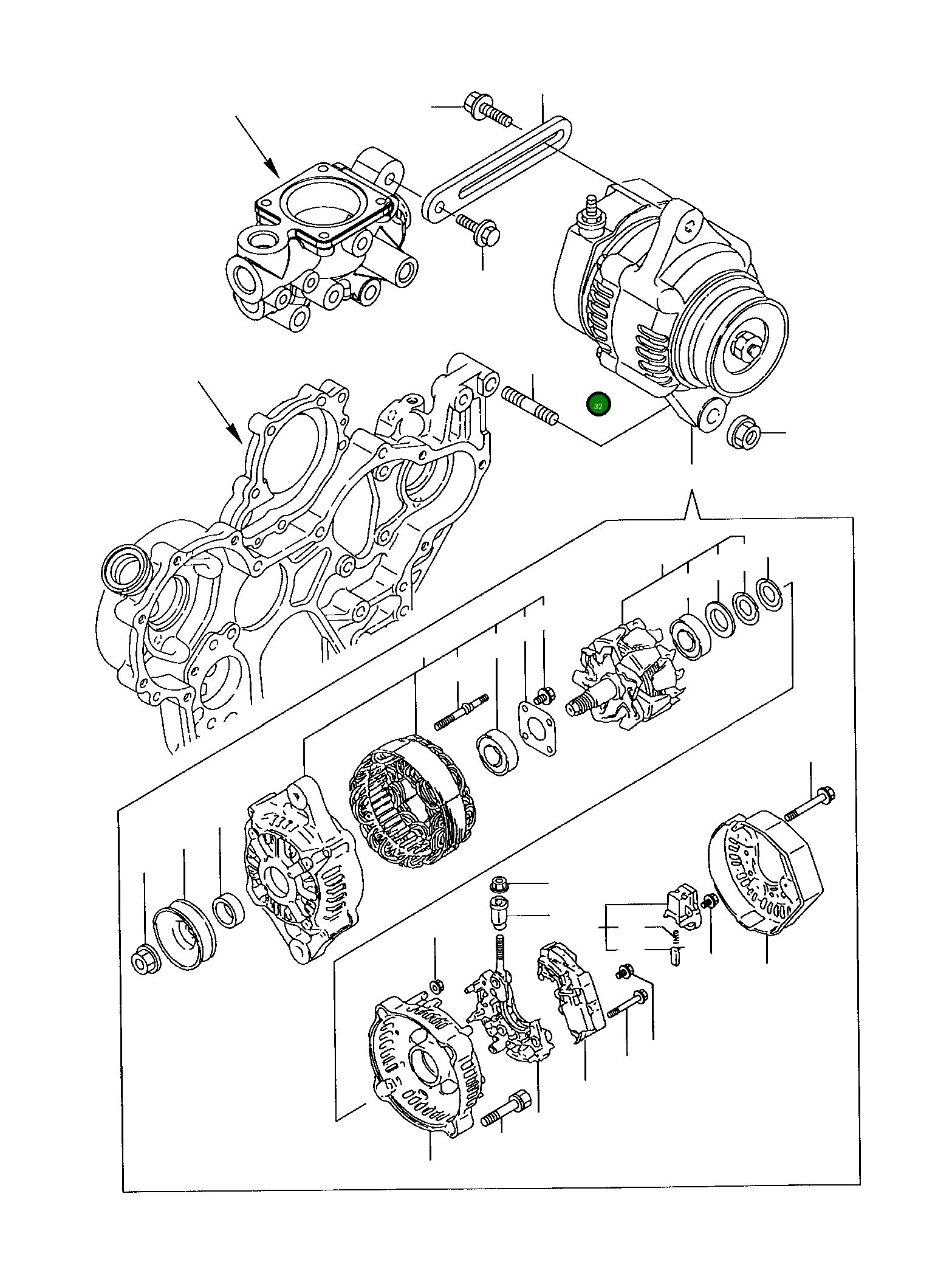Шпилька YM129795-01900 Komatsu
