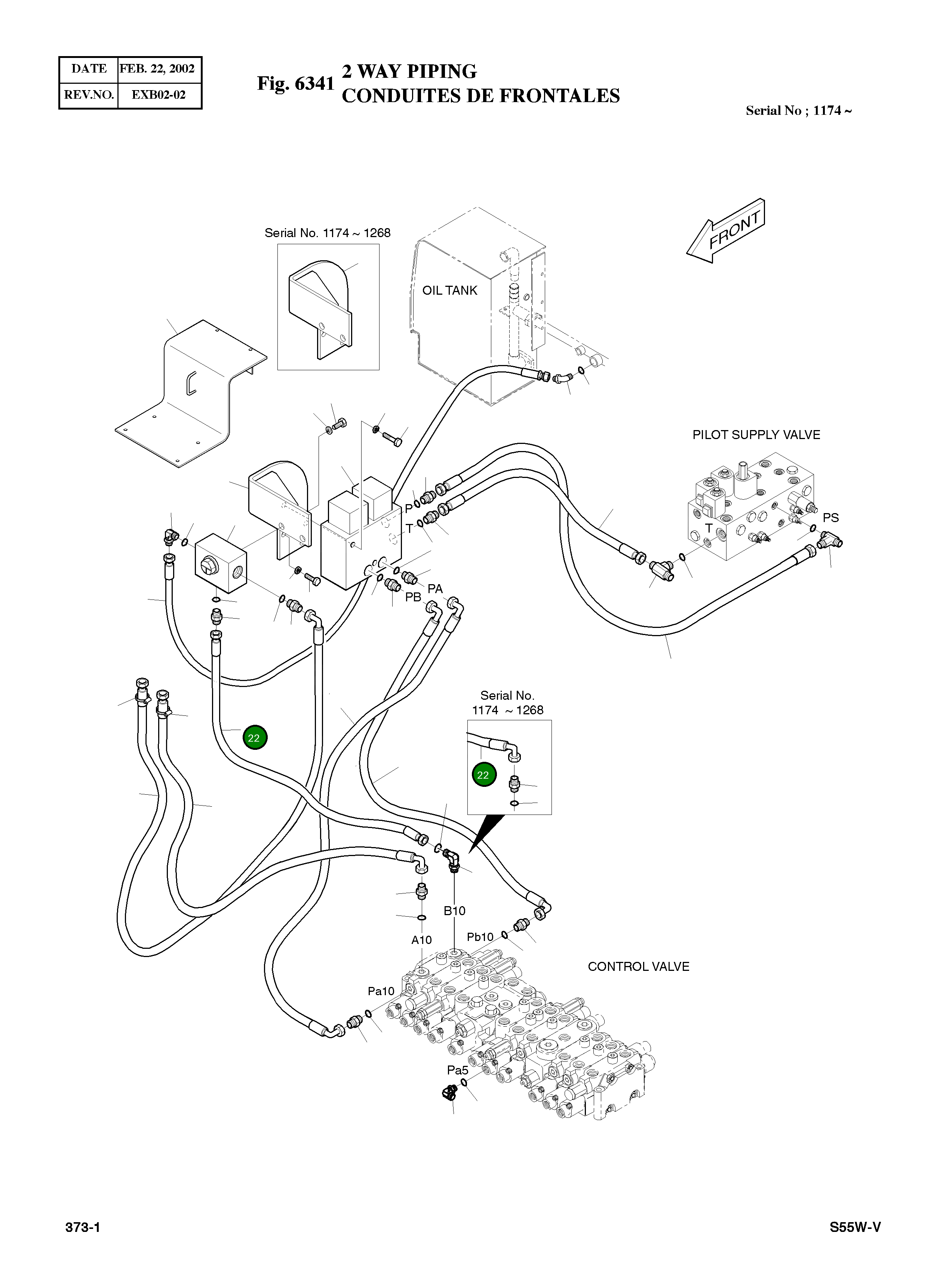 Шланг PF1/2-1050L 2184-1026D359 Komatsu