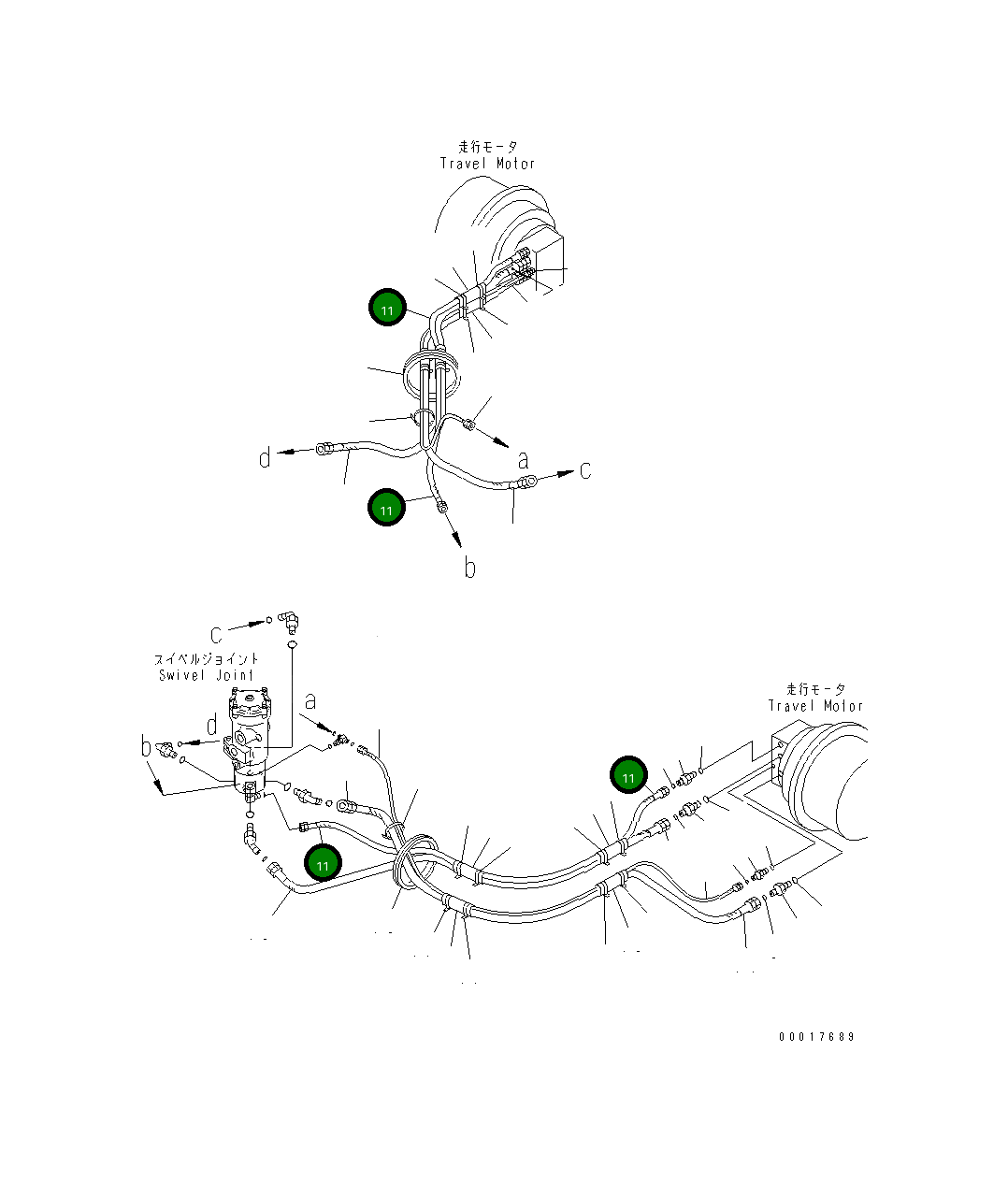 Шланг 1790MM 22B-62-18880 Komatsu