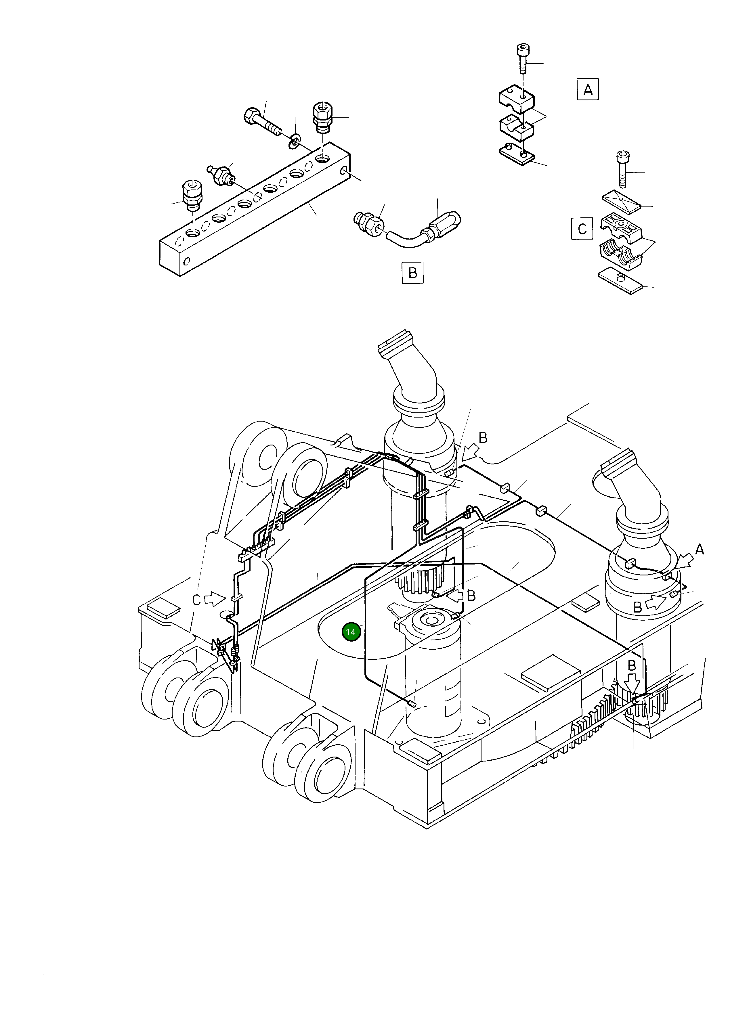 Шланг в сборе DN 8x6550 515 942 98 Komatsu