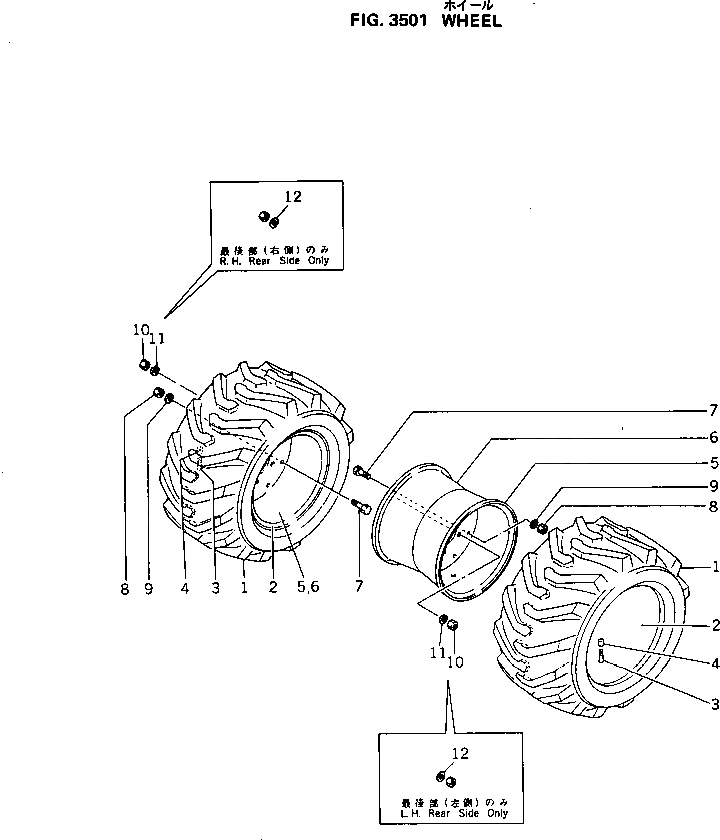 Шина YM172736-35210 Komatsu
