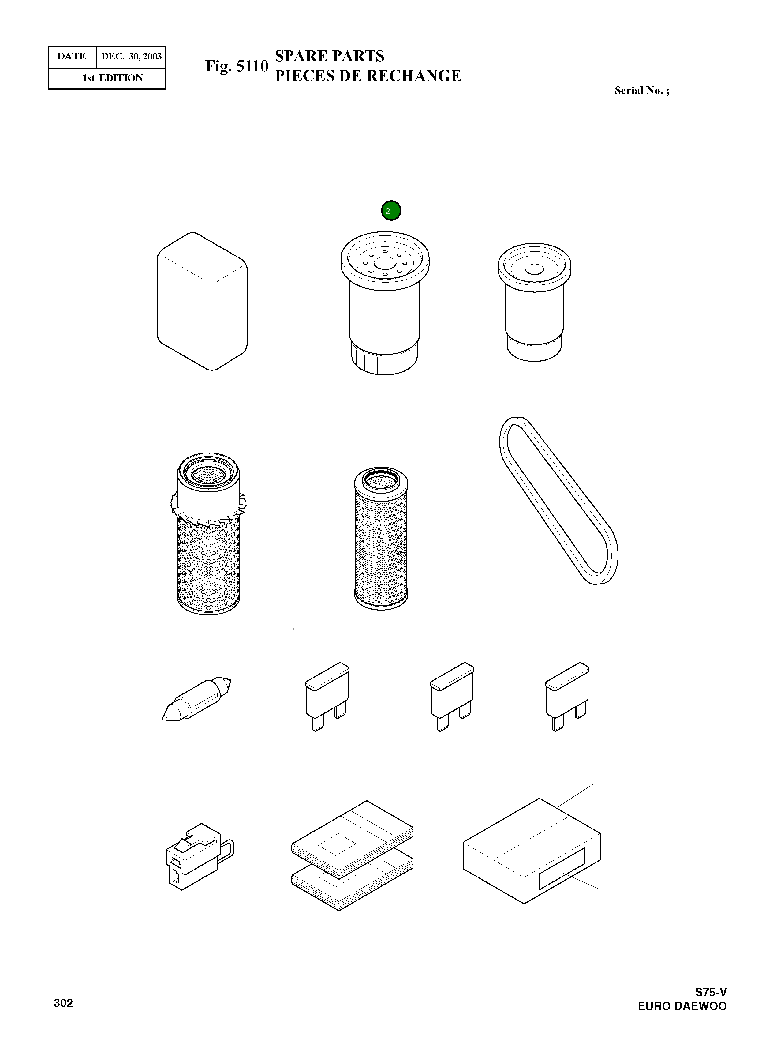 Фильтр моторного масла 119005-35100 Komatsu