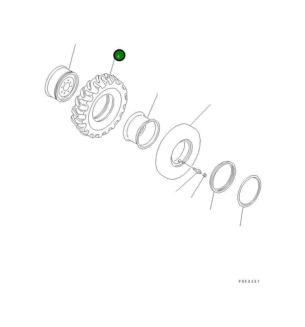 Шина 232-30-53210 Komatsu