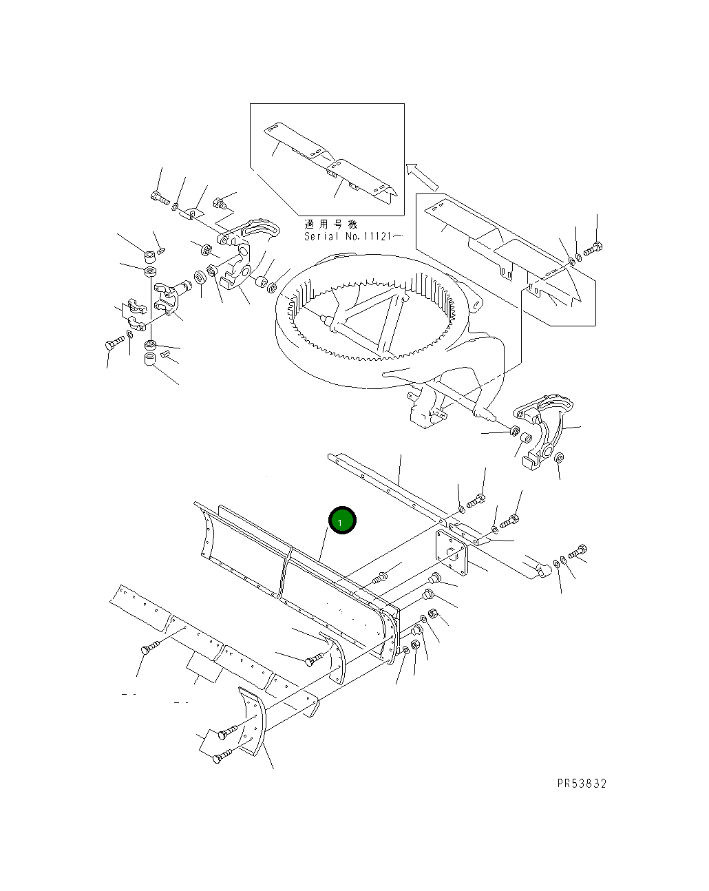 Отвал в сборе 234-70-00220 Komatsu
