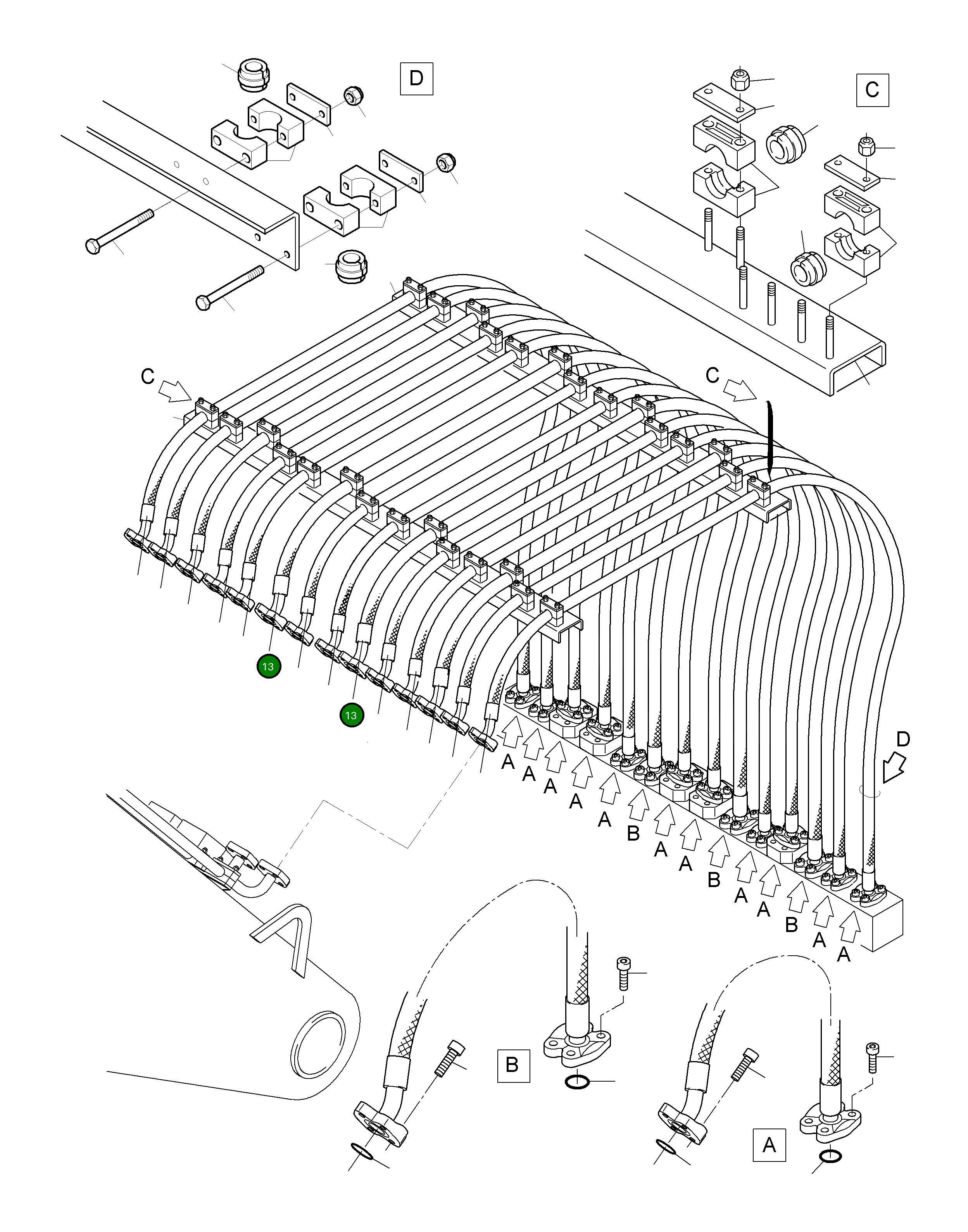 Шланг в сборе DN 50x4160 517 825 98 Komatsu
