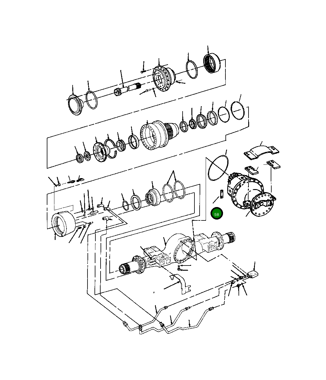 Штанга крепления Т-образной трубки тормоза 1110 885 C1 Komatsu