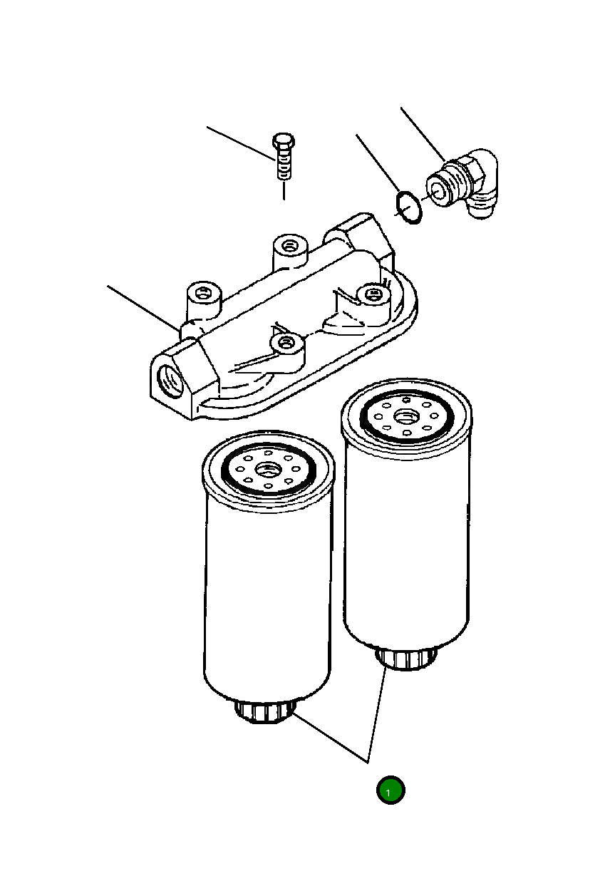 Фильтр топливо/вода 1304 800 H1 Komatsu