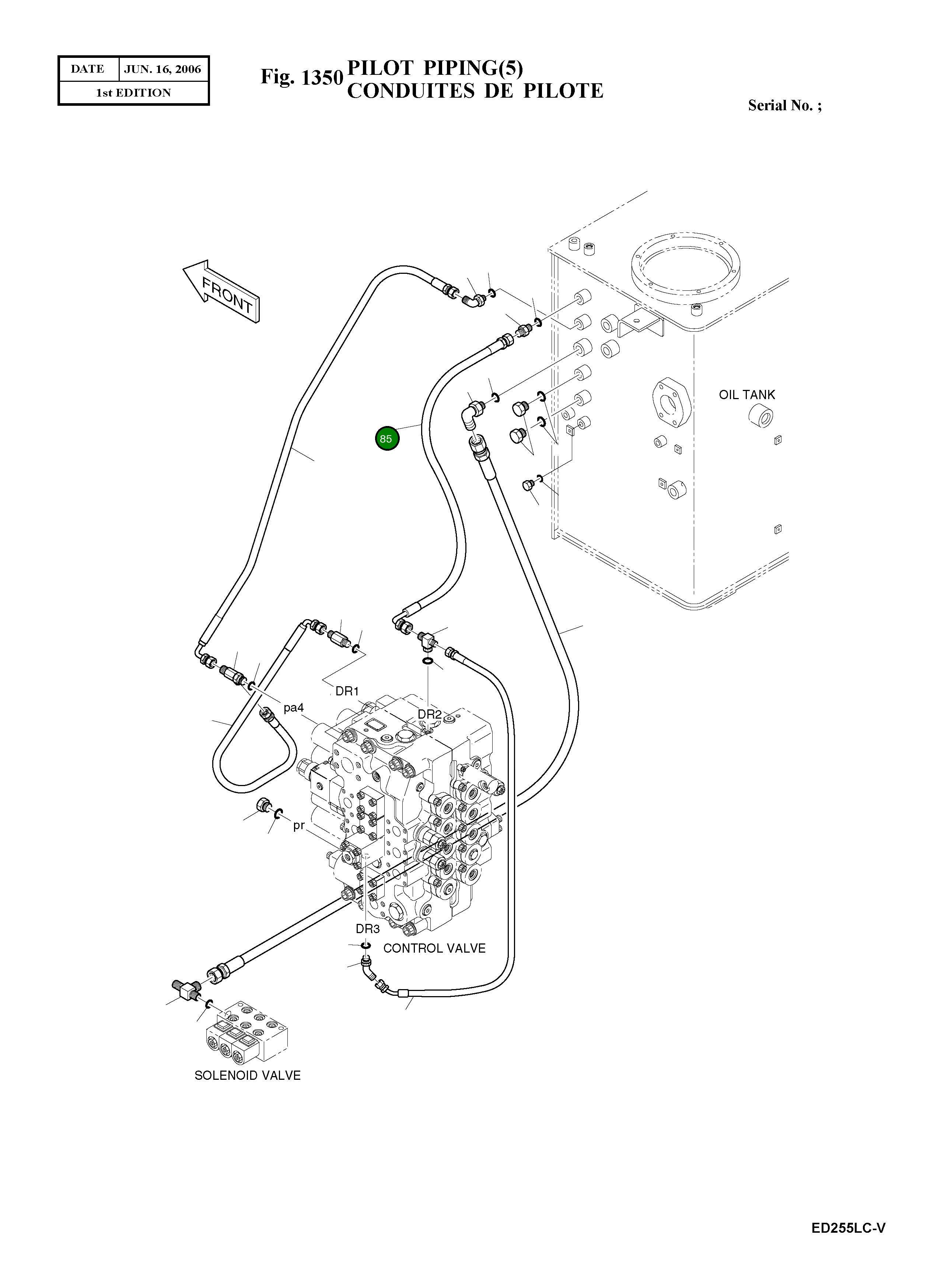 Шланг PF3/8-1430L DS2055779 Komatsu