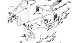 Шланг 3/8". 1/4"BANJO. 3500L. 3/8"PF 4184-9433 Komatsu