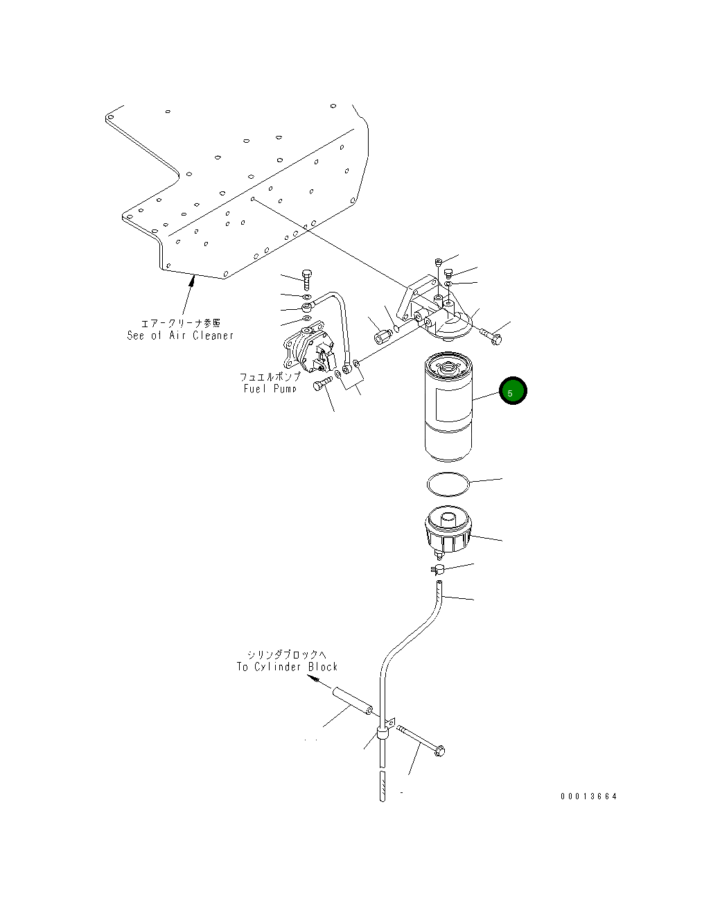 Фильтр в сборе, картриджный 600-311-3400 Komatsu
