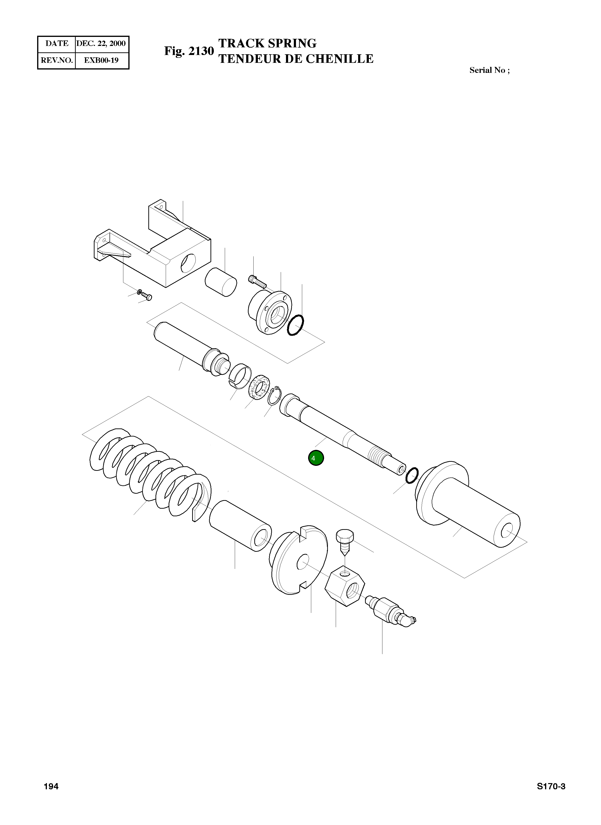 Шток 2444-1022 Komatsu