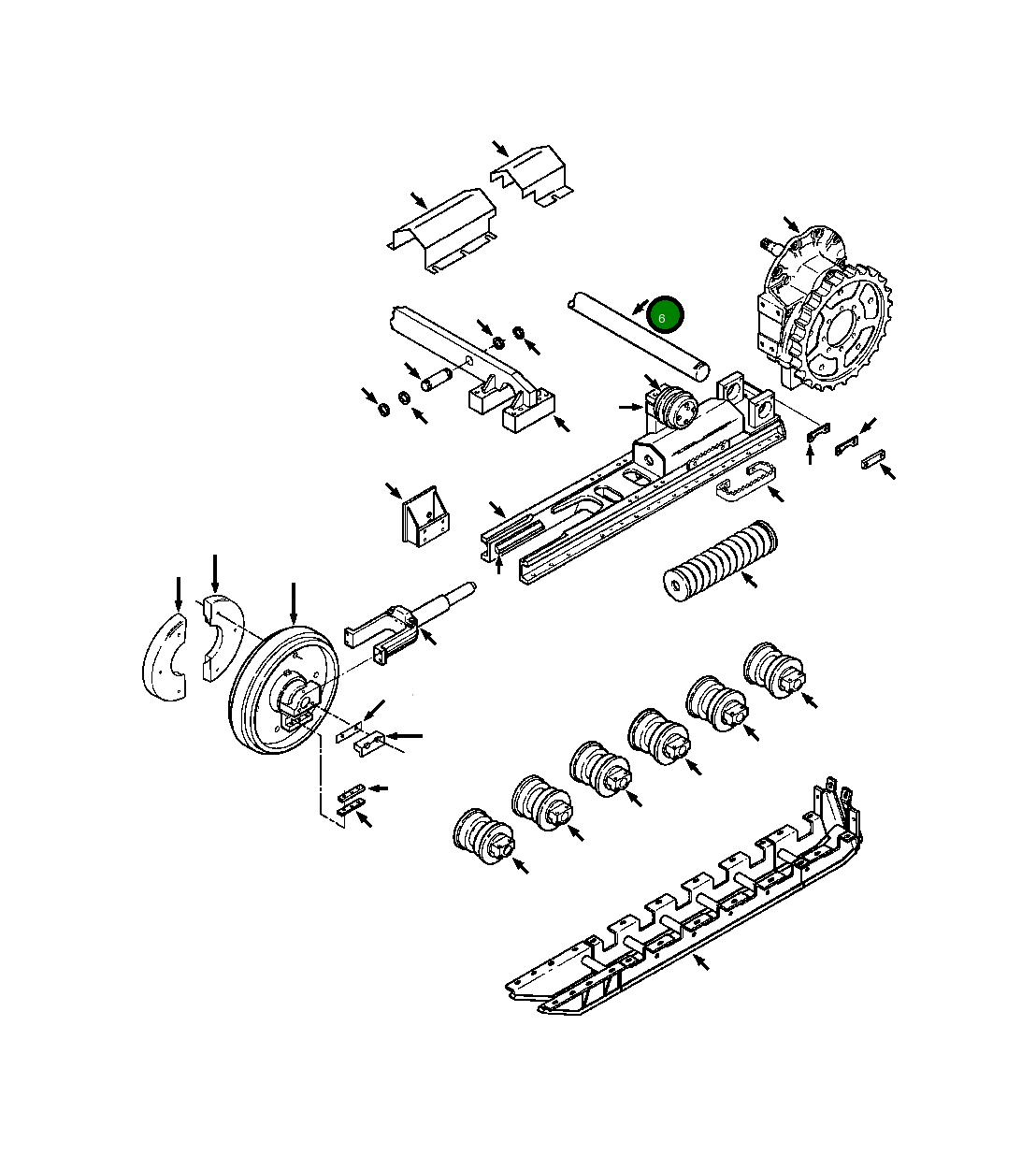 Задняя жёсткая штанга 743 286 C1 Komatsu
