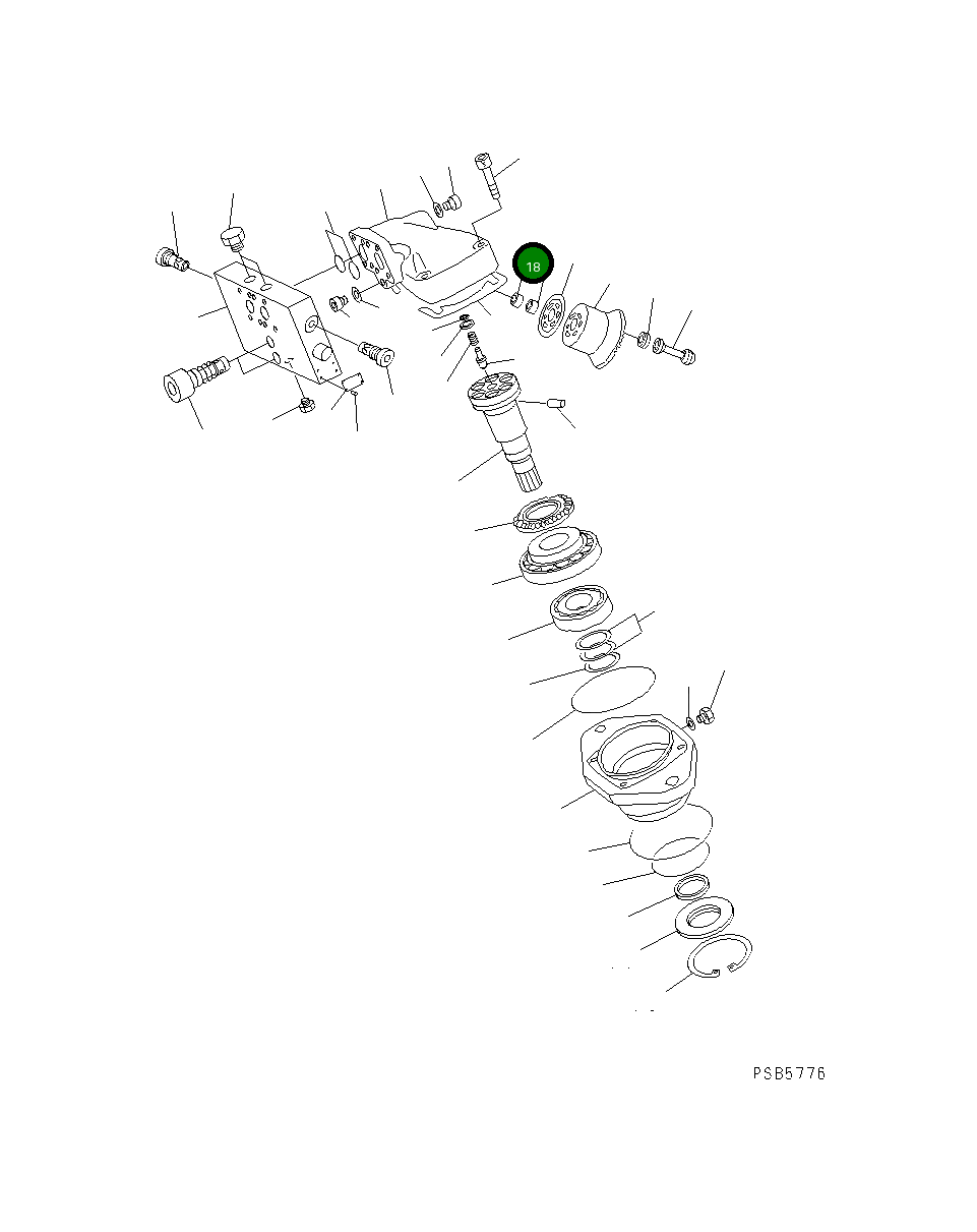 Игольчатый подшипник 21P-60-K2790 Komatsu