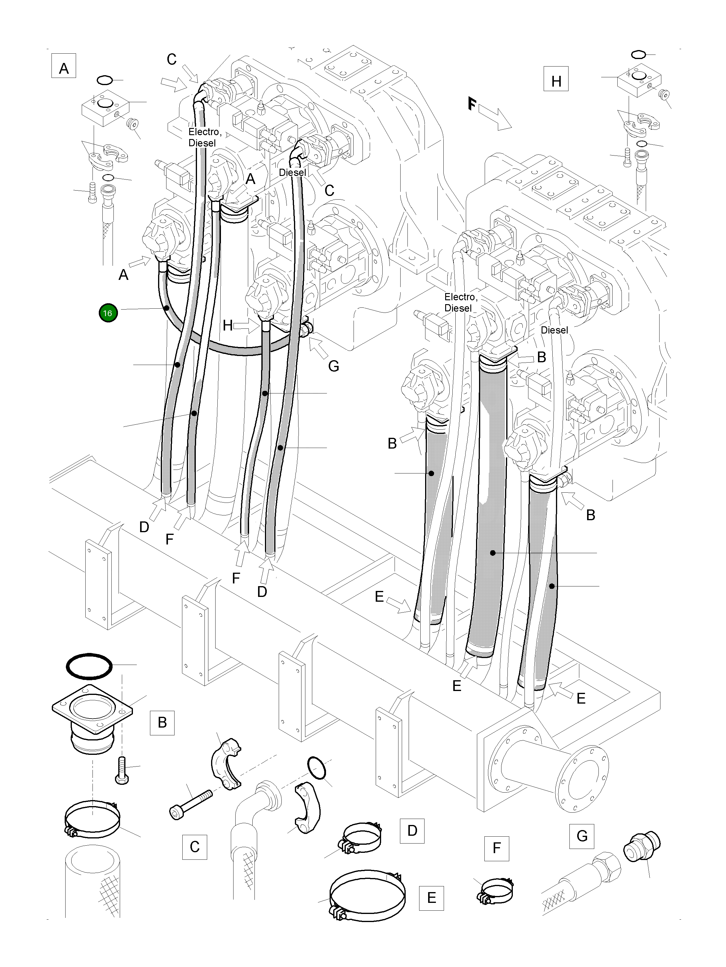 Шланг в сборе DN 40 x 950 514 177 98 Komatsu