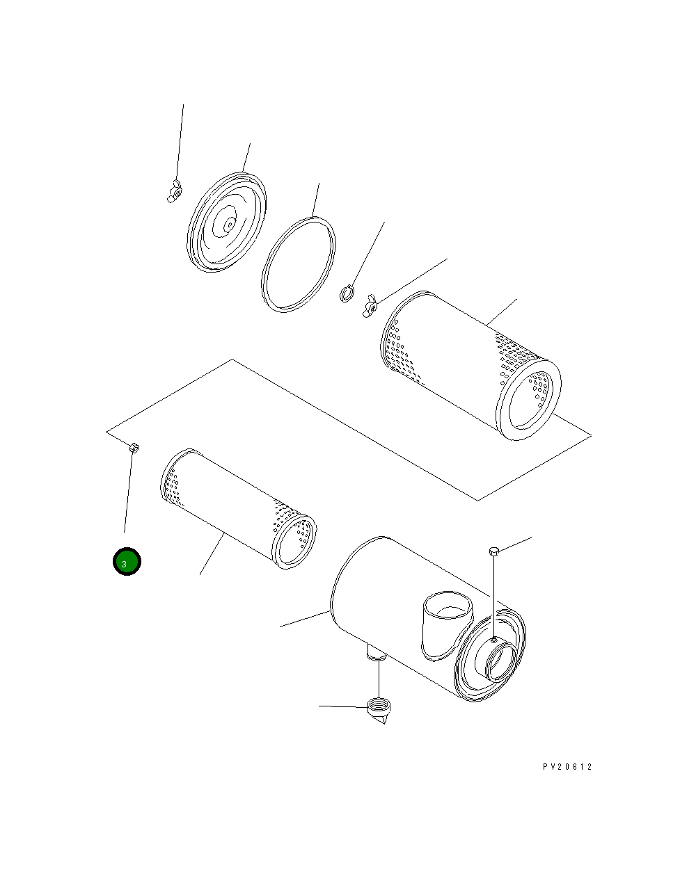 Гайка 561-02-32330 Komatsu