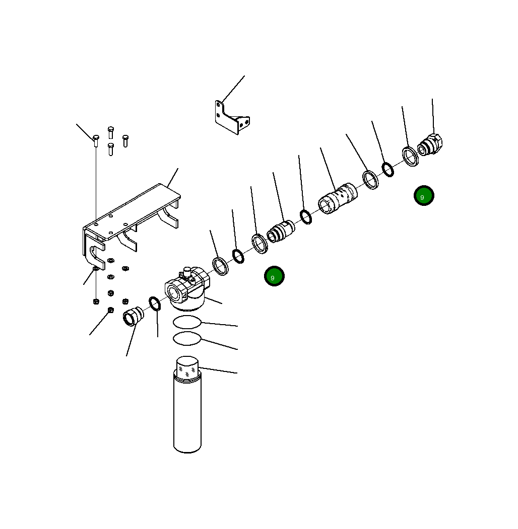 Гайка FZ955784 Komatsu