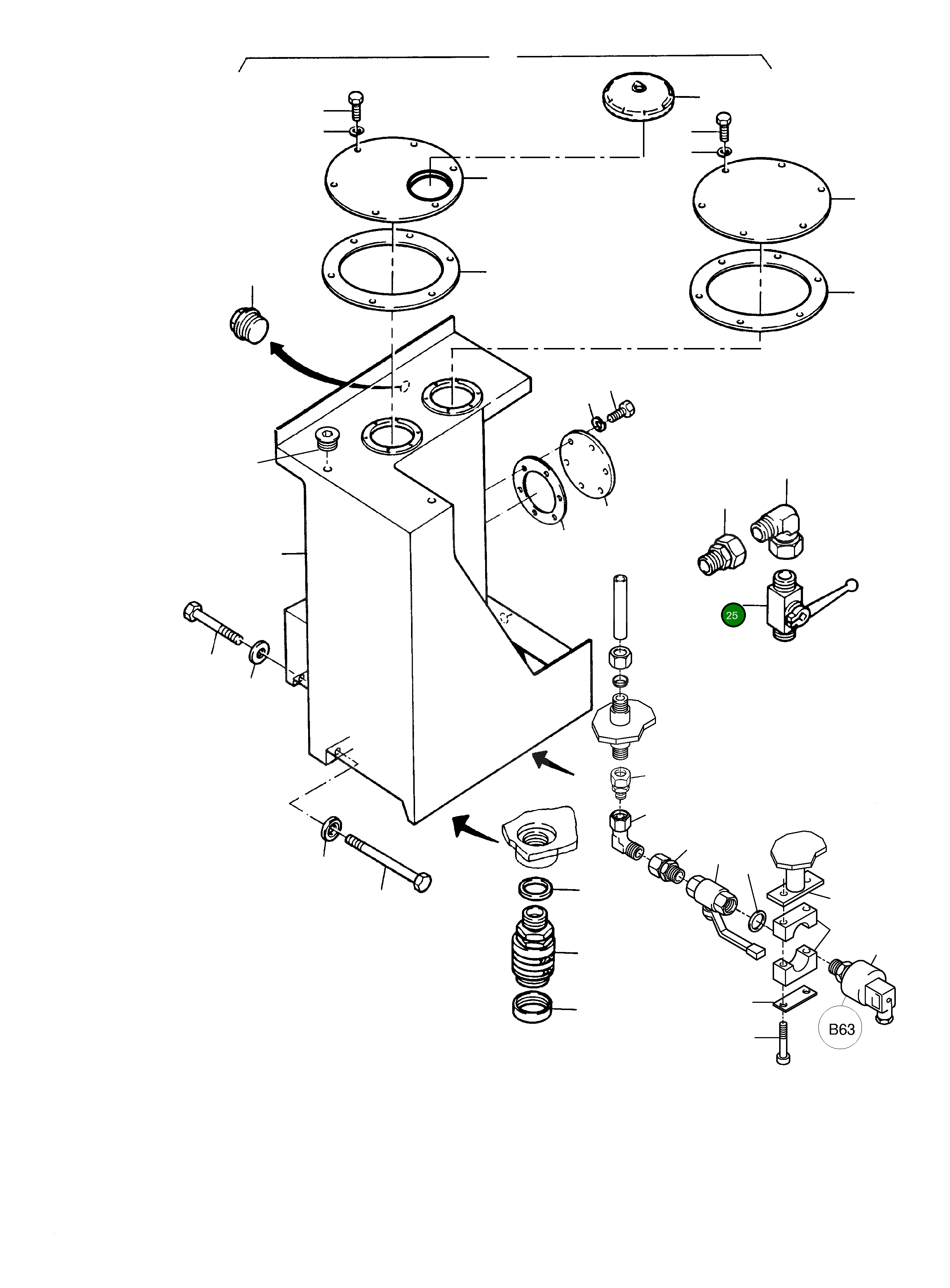 Шаровой кран 592 266 40 Komatsu